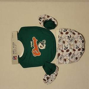 NWT: NFL Team Apparel Miami Dolphins Kids 3 Piece Set